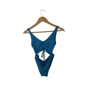 Frankies Bikini sz‎ small Emma Cheeky High Leg One Piece Swimsuit ocean